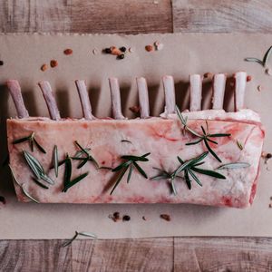 Products: Lamb Rack - Cap On (8 Rib Approx 500gm) - Waipawa Butchery