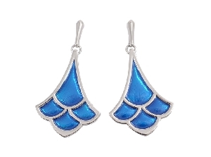 Products: Earrings blue fan MSE1165