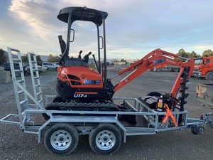 Kubota U17-3HG 1.7T Excavator (With Auger Sizes: 200mm & 300mm ) - Wairarapa Hire