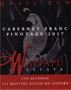 “Quail Run” Cabernet/Pinotage 2017 – Waitapu Estate