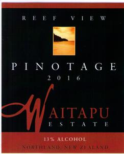 Reef View Pinotage 2016 – Sold out – Waitapu Estate