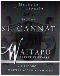 Products: “St Cannat” Method Traditional Bubbly wine – Sold out – Waitapu Estate