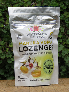 麦卢卡蜂蜜UMF10+喉糖 (柠檬薄荷口味) - Waitemata Manuka Honey Direct