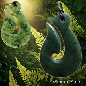 New Zealand Greenstone Fish hook - Hei Matua Real NZ Adventures