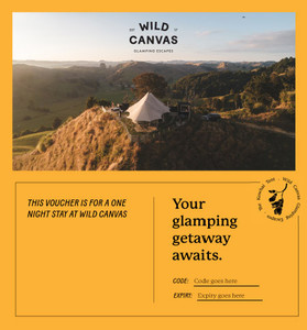 Products: Kōwhai Tent - Gift voucher for a one night stay wild-canvas