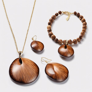 Products: Coconut Shell Jewelry Set Waka Pacific