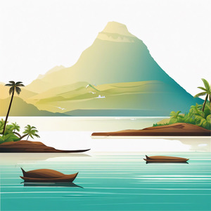 Products: Pacific Island Tribal Art Print Waka Pacific