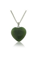 Products: Greenstone heart pendant from Walker and Hall Jeweller - Walker & Hall