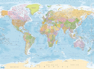 Wall Mural – World Map Large Wallsorts