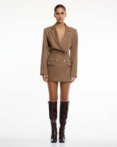 Eris Blazer Dress - Taupe