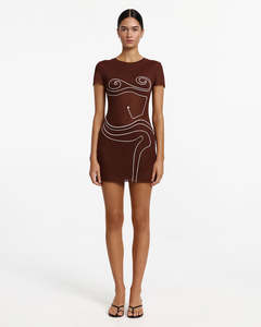 Womens Dresses: Bexley Mini Dress - Oak