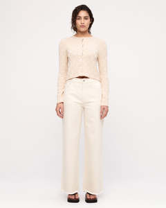 Womens Bottoms: Organic Mid Rise Jean - Coconut