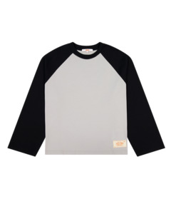 Crew Raglan - Ash/Black