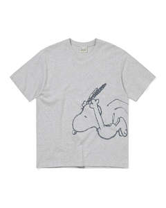 Mens New: TNT Peanuts Jumping Tee - Heather Grey