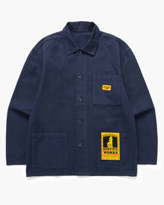 Mens Shirts: Canvas Chore Shirt - Dark Navy