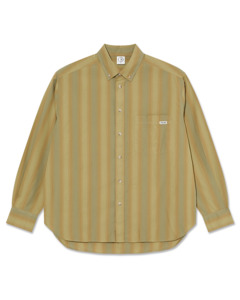 Ben Long Sleeve Shirt - Green Stripe