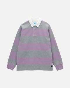 Mens Shirts: Langdon Rugby Shirt - Heather Purple