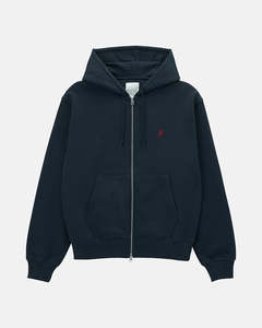 One Point Zip Hoodie - Vintage Black