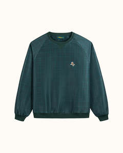 Mens Jackets Coats: Gold Label Checkered Pullover - Forest