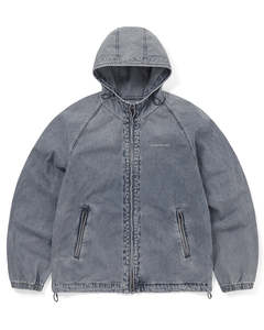 SP-Logo Denim Windbreaker - Washed Blue
