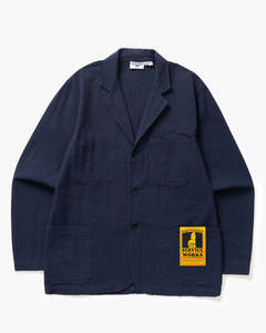 Seersucker Server Suit Jacket - Dark Navy