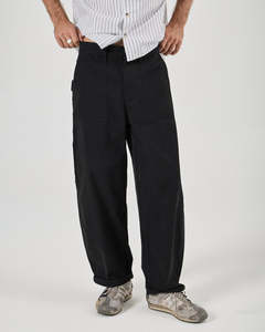 Ezy Barrel Work Canvas Roll Pants - Black