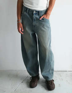 A6 Carson Big Cocoon Denim Jeans - Washed Blue