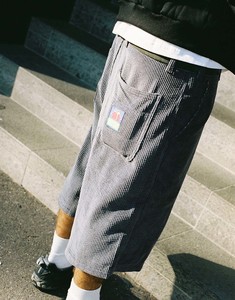 Mens Shorts: Cord Work Shorts - Dusk