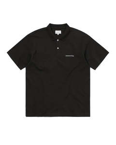 T-Logo Short Sleeve Jersey Polo - Black