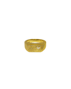 Nika Ring - Gold Pearl