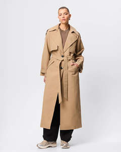 Mossman: Franklin Trench Coat - Sand
