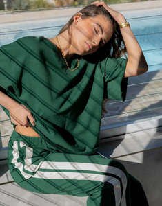 Luna Lane: The Mason Tee - Forest Green