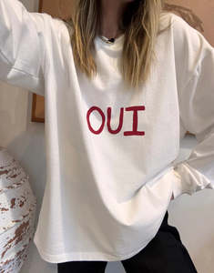 Frenchie Long Sleeve T-Shirt - White