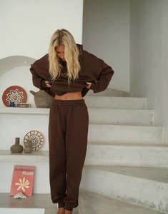 Luna Lane: The Club Track Pants - Brown