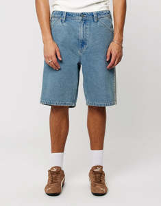 Abrand: A5 Baggy Deniim Shorts - Barry Stripe