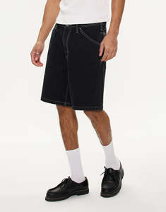 Abrand: A5 Lance Baggy Denim Shorts - Washed Black