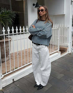 Lioness: Bloom Long Sleeve Top - Chocolate Sea Stripe