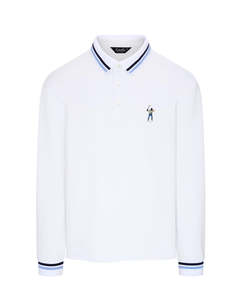 Eastside Golf: Long Sleeve Mid Weight Polo - Bright White
