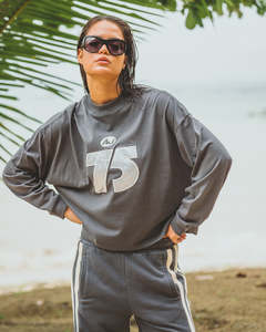 Araminta James: Daytona Long Sleeve Top - Washed Black