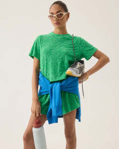 Araminta James: Cruise Dolphin Terry Top - Tropical Green