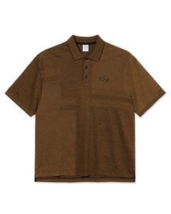Surf Polo Shirt Pique - Black/Caramel