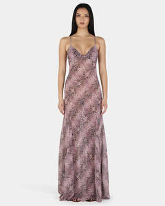 Tiffany Maxi Dress - Mauve Snake