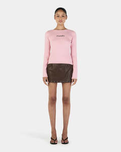 Womens Bottoms: Sabine Mini Skirt - Chocolate