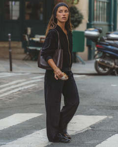 Aj Velour Trackpant - Noir