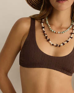 Flo Swim Top - Solstice Truffle