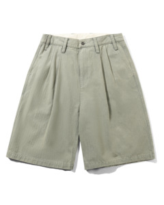 Pleated Shorts - Washed Fatigue