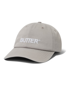 Rounded Logo 6 Panel Cap - Washed Light Grey