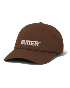 Rounded Logo 6 Panel Cap - Washed Brown