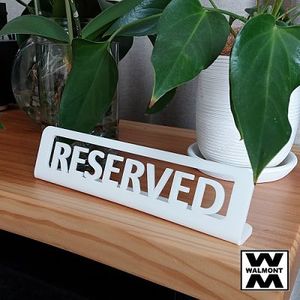 Products: Reserved Table Sign - Walmont