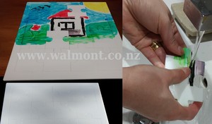 Products: Paintable Washable Puzzle (4x4) - Walmont